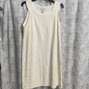 White lace summer cocktail dress